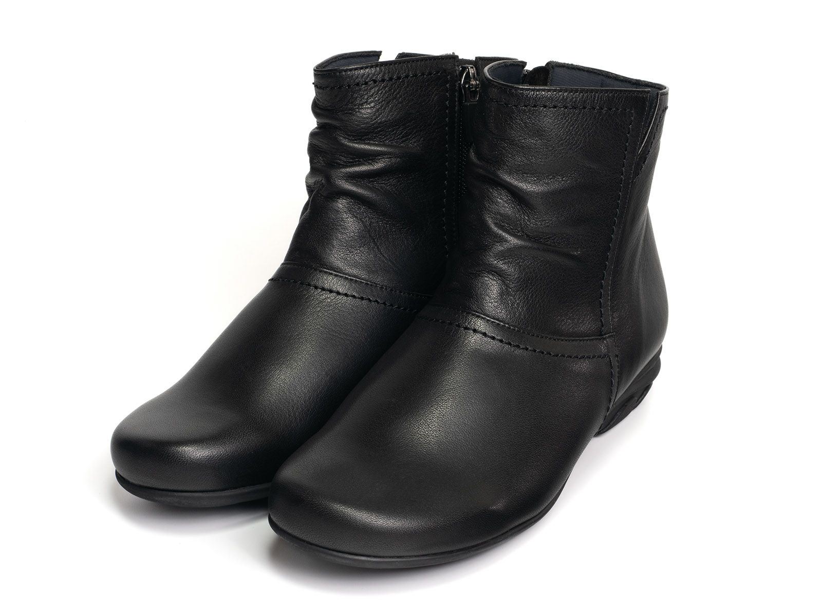 大きいサイズ ラウンドトゥショートブーツ